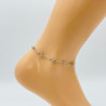 Silver ankle chain G104-2A