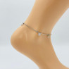 Silver ankle chain G104-14A