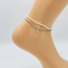 Silver ankle chain G104-18A