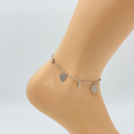 Wholesaler jewelry Marseille, silver ankle chain GS05220A - Felizz