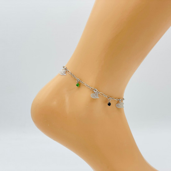 Wholesaler jewelry Marseille, silver ankle chain GS05227-4- Felizz