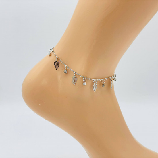 Großhändler Schmuck Marseille, silberne Fußkette GS05227-5 - Felizz