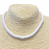 Thick white heishi necklace