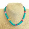 Collier heishi fin turquoise