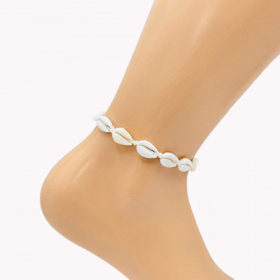 Wholesaler for professionals, shell ankle chain with black string