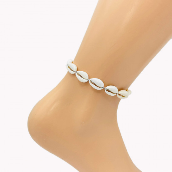 Wholesaler for professionals, shell ankle chain with gold string