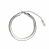 Bracelet acier inoxydable argenté plat