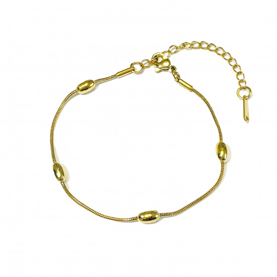 Mayorista de joyas de acero inoxidable para minoristas, pulsera de oro de 4 perlas