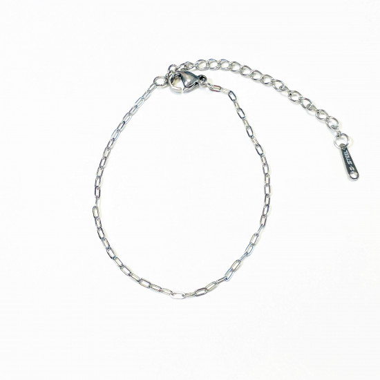 Großhändler Edelstahlschmuck für Wiederverkäufer, versilbertes Armband mit sehr feinen Gliedern