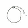 Bracelet acier inoxydable argenté chaînette fine