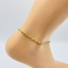 Gold-plated twisted ankle chain