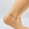 Sparkling silver anklet chain
