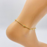 4 pearl gold anklet chain