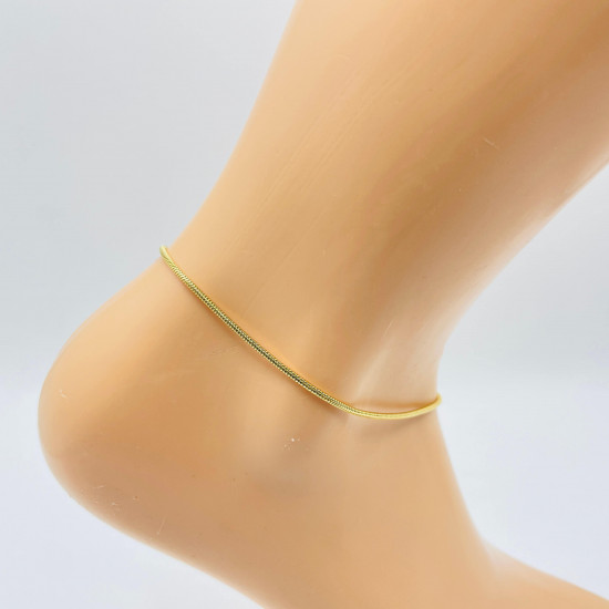 Grossiste bijoux acier inoxydable pas cher, Chaîne de cheville dorée fine