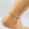 Silver-plated anklet with fine chain
