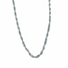 Collier acier inoxydable argenté torsadé