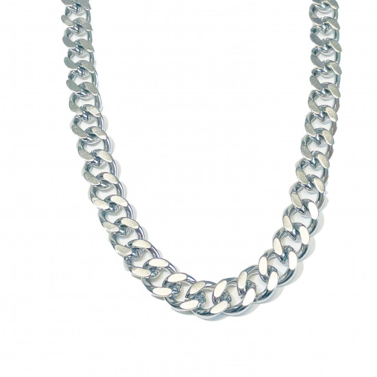 Wholesaler stainless steel jewelry, Necklace stainless steel silver plated large links