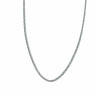 Collier acier inoxydable argenté scintillant long