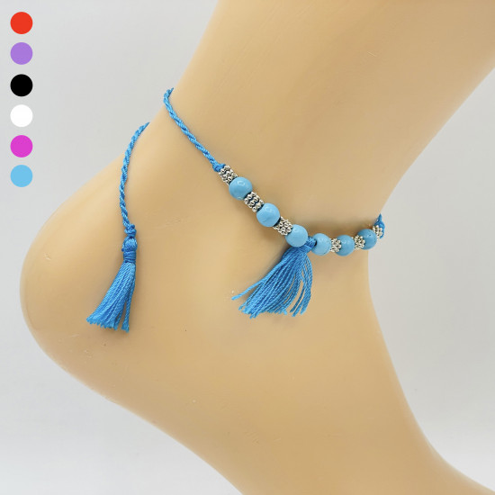 Chaînes de chevilles en coton, grossiste Marseille bijoux CHE5237-10