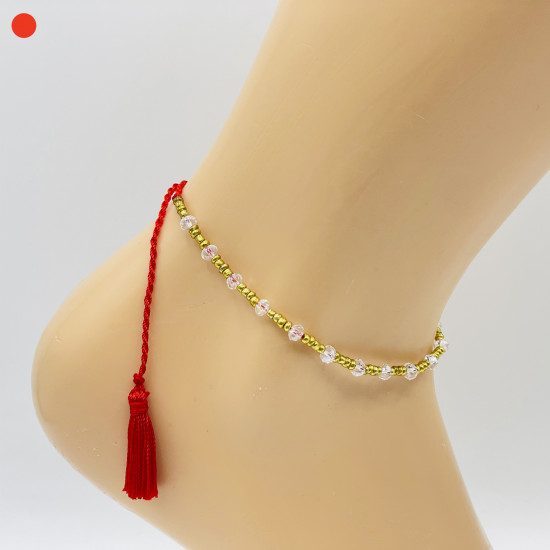 Cotton ankle chains, wholesale Marseille jewelry COT1256-1