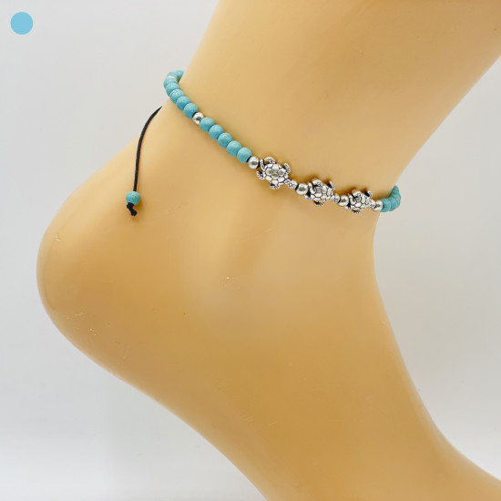 Cotton ankle chains, wholesale Marseille jewelry COT1352-1
