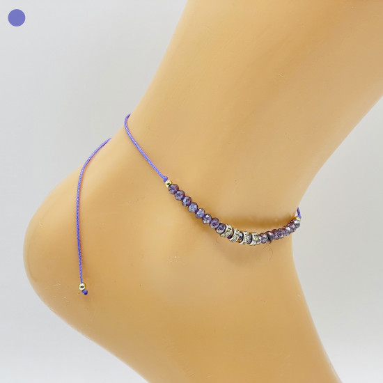 Chaînes de chevilles en coton, grossiste Marseille bijoux COT1353-1