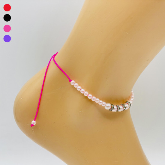 Cotton ankle chains, wholesale Marseille jewelry COT1353-2