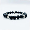 Mineral bracelets Lava Stone and Obsidian 2