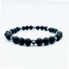 Lava Stone and Obsidian mineral bracelets 3