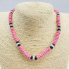 Collana in legno di cocco rosa e nero per bambine