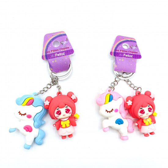 Supplier gadgets for girls, wholesale unicorn and doll keychains