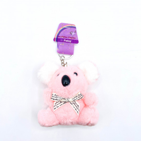 Fournisseur gadget pour filles, vente en gros porte-clés peluche koala rose