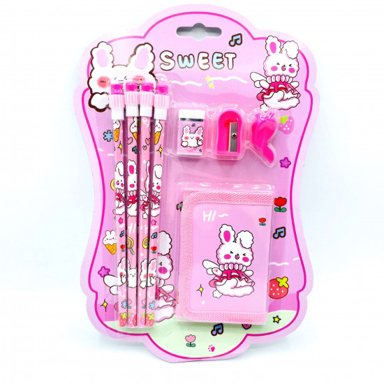 Grossiste gadget pour filles, vente en gros set de papeterie lapin