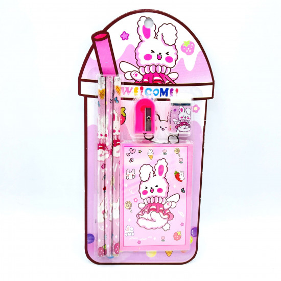 Wholesaler gadget for girls, wholesale stationery set bunny notebook