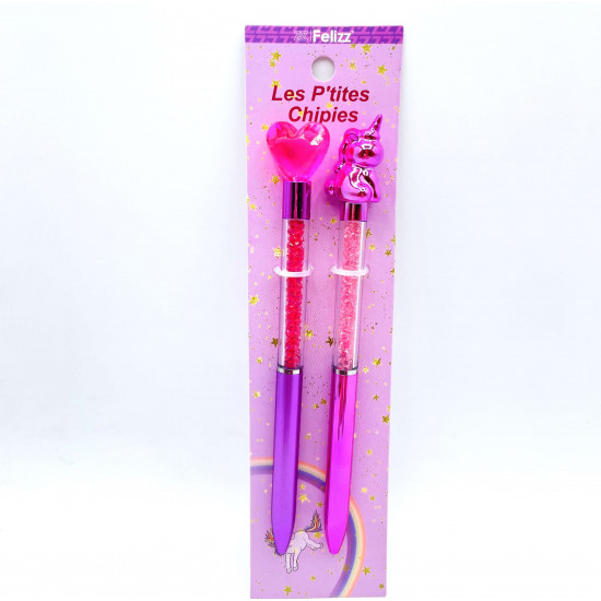 Wholesaler gadgets for girls, pink unicorn and heart pens for girls