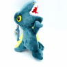 Blue dinosaur plush keychain set