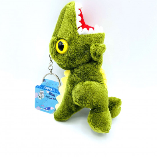 Fornitore gadget per i ragazzi, all'ingrosso verde dinosauro peluche portachiavi