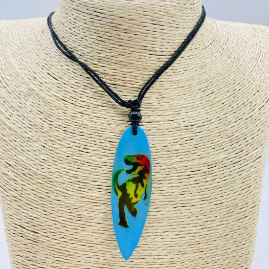 Fournisseur colliers fantaisies planche de surf, collier garçon G174-44B
