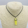 Collana in vetro giallo fluorescente