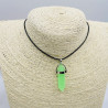 Collier en verre vert fluo