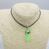 Fluorescent green glass necklace