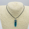 Collier en verre bleu turquoise