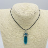 Turquoise blue glass necklace