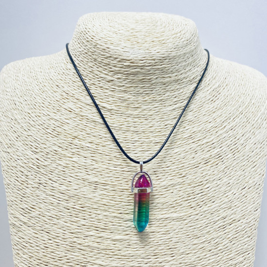 Fournisseur bijoux europe, collier en cristal, naruto, animé, verre dégradé