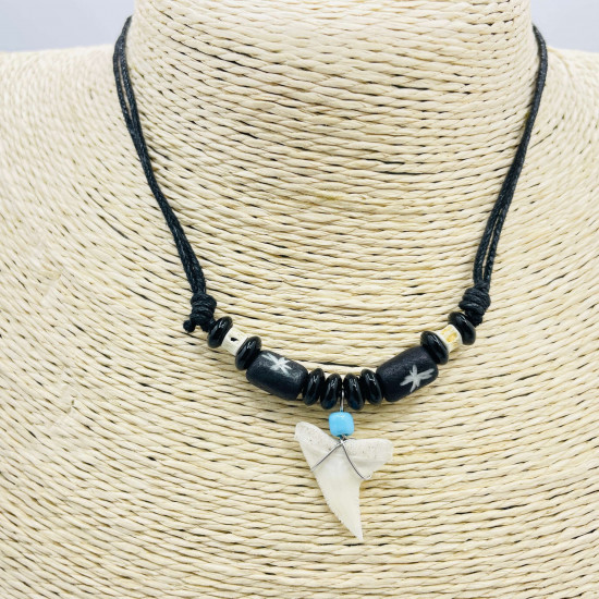 Wholesaler shark tooth necklaces, batch sales for professionals G172-20