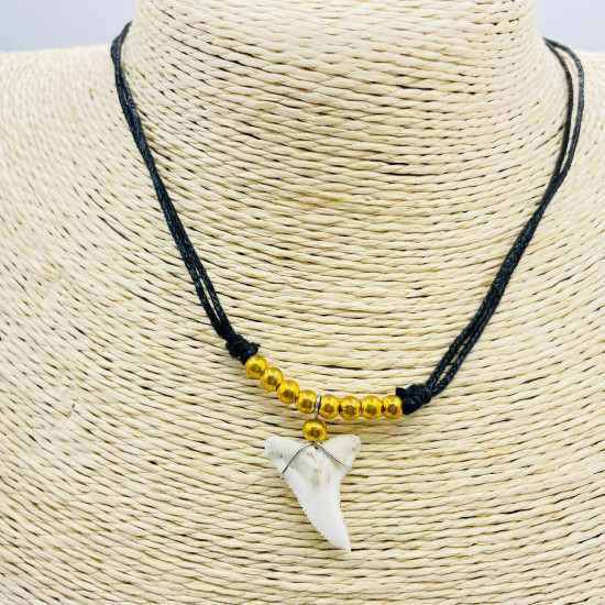 Wholesaler shark tooth necklaces, batch sales for professionals G172-25