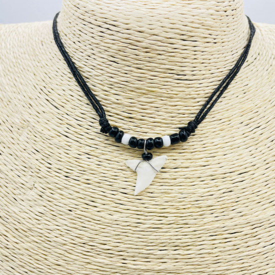 Wholesaler shark tooth necklaces, batch sales for professionals G172-29
