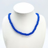 Collana di cristalli spessi blu scuro