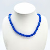 Dark blue thick crystal necklace