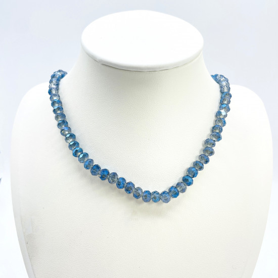 Grossiste en perle pour professionnel Felizz, Collier cristaux épais Bleu gris